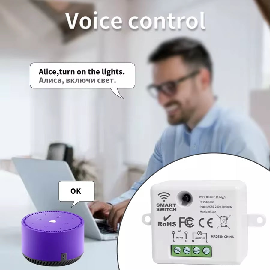 Wifi Light Switch Tuya Smart Home Smart Life Rf433Mhz Wireless APP Voice Control Smart Home Work with Google Home Alexa Alice